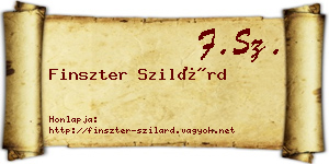Finszter Szilárd névjegykártya