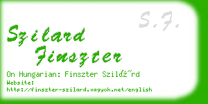 szilard finszter business card